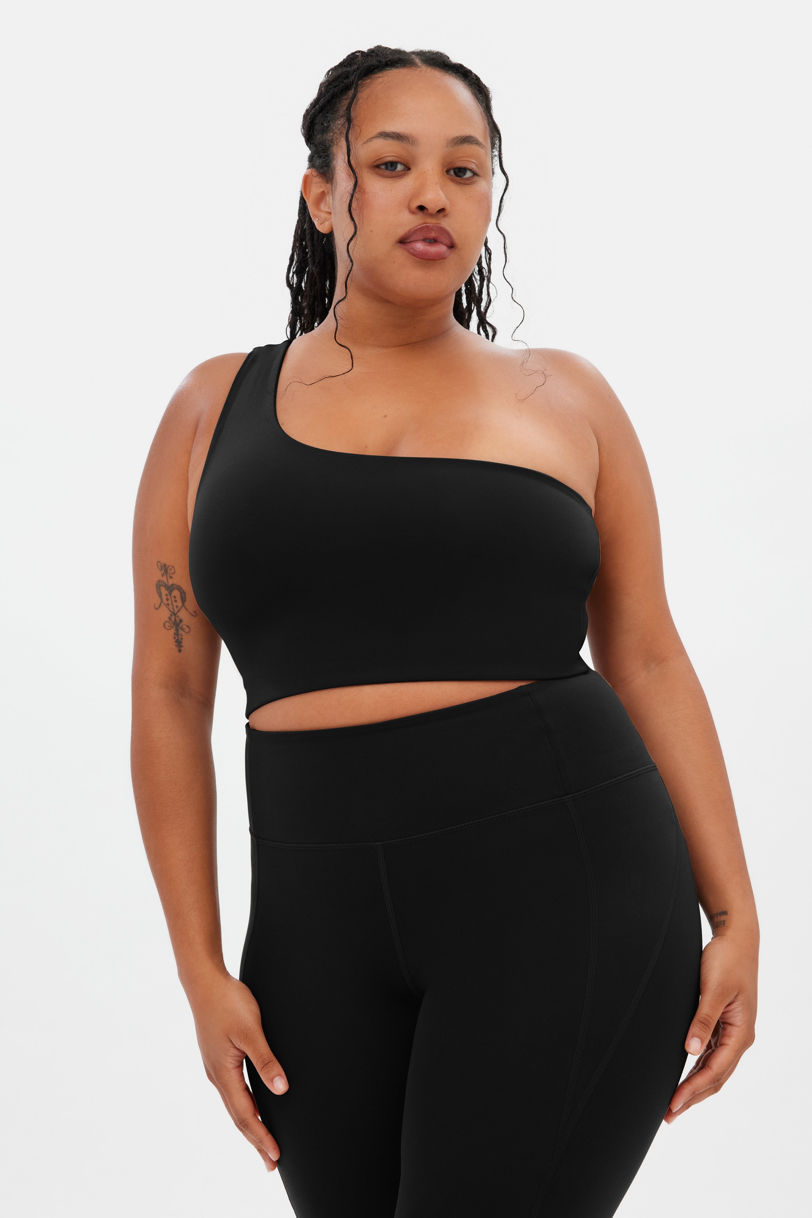 black bianca one shoulder bra 1