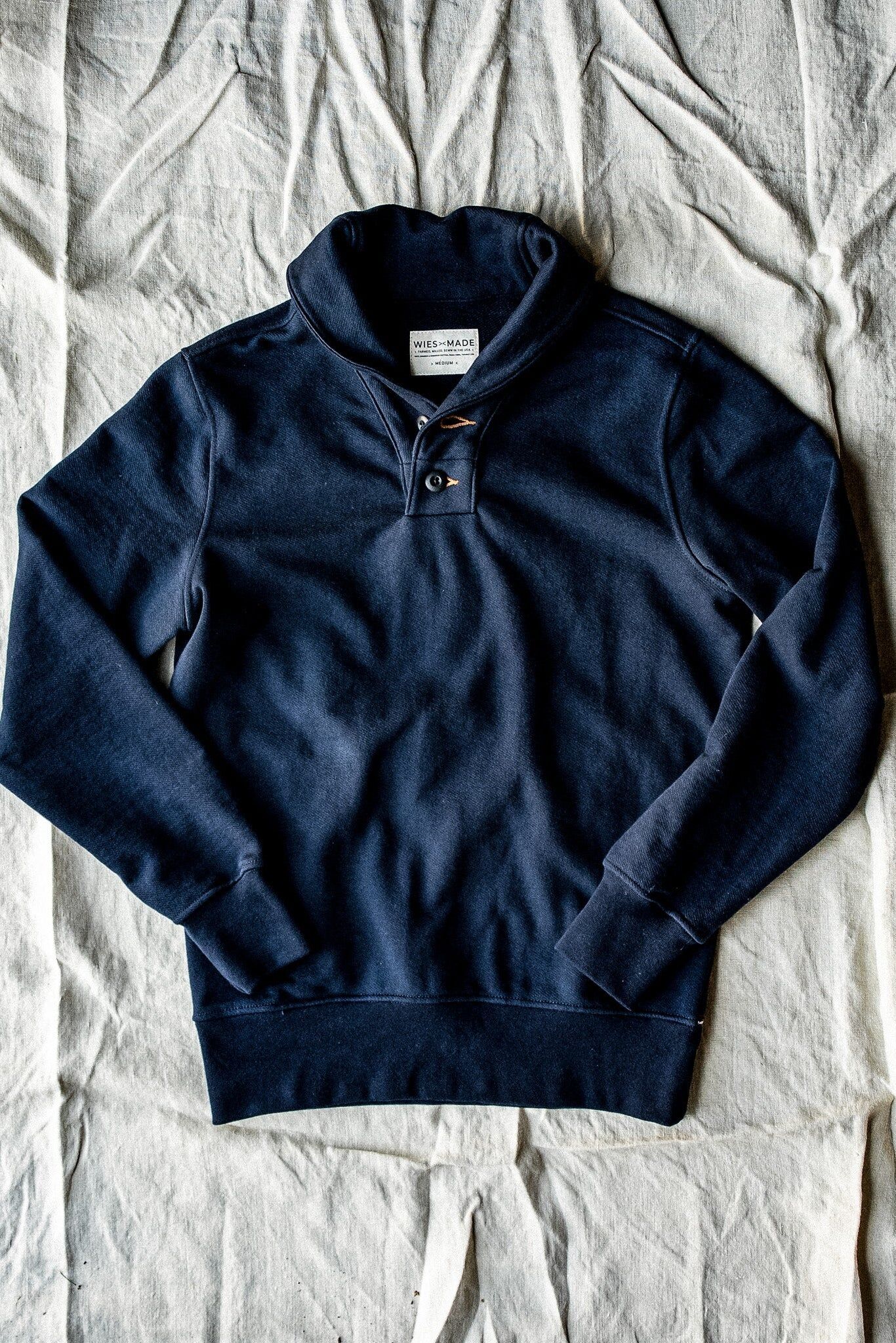 bodega shawl pullover 14oz french terry navy 2
