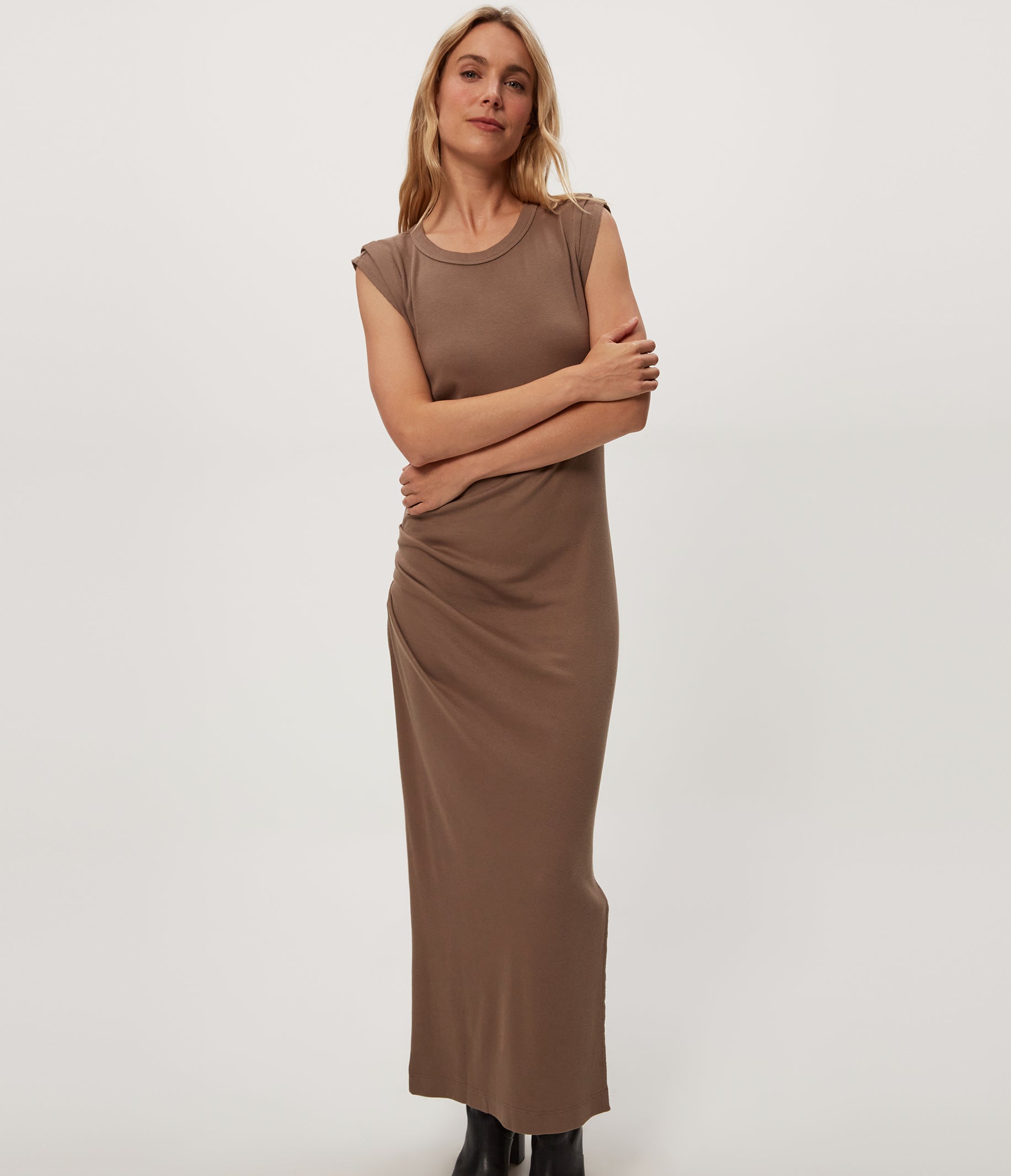 calliope power shoulder maxi dress 2