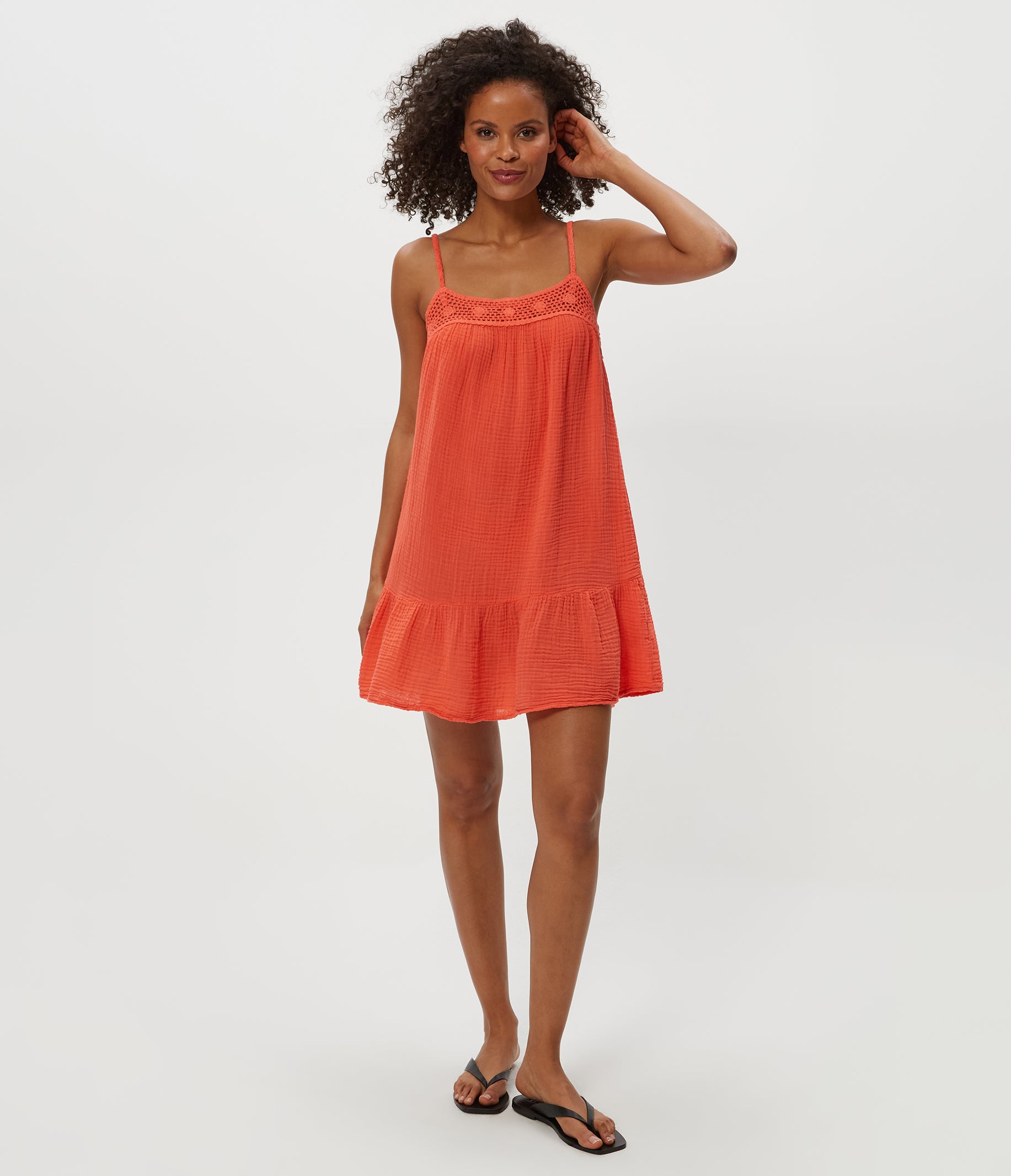 emree crochet trim mini dress 1
