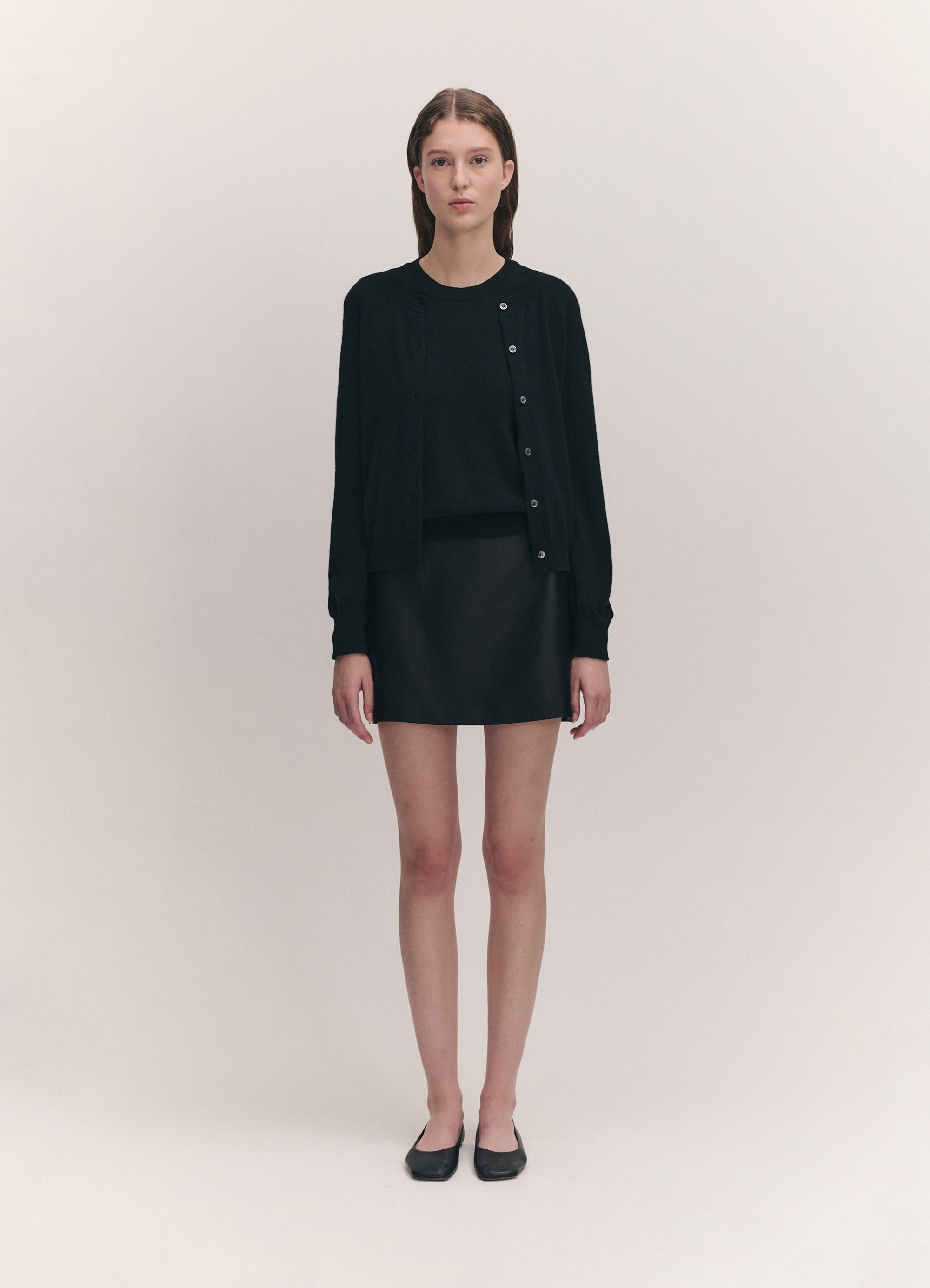 enya cashmere cardigan in black 3