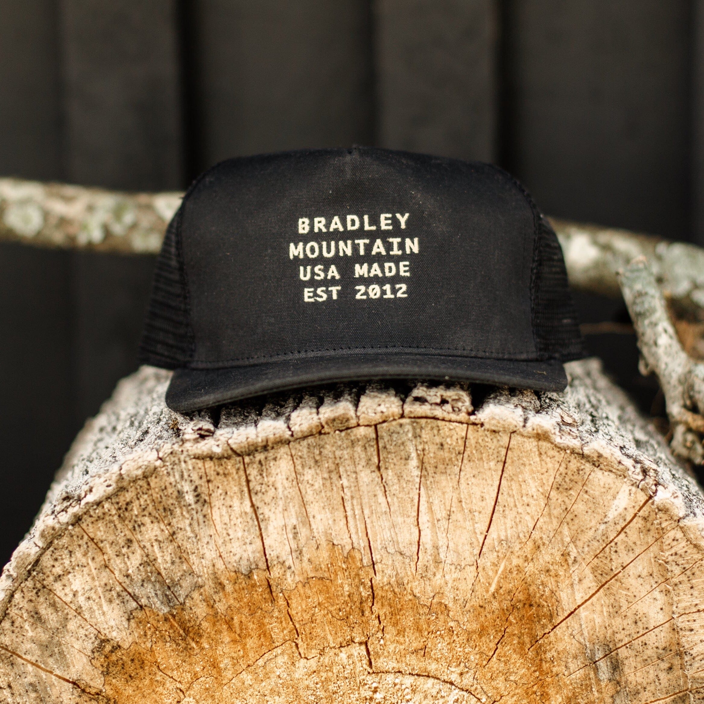 heritage trucker hat black 3
