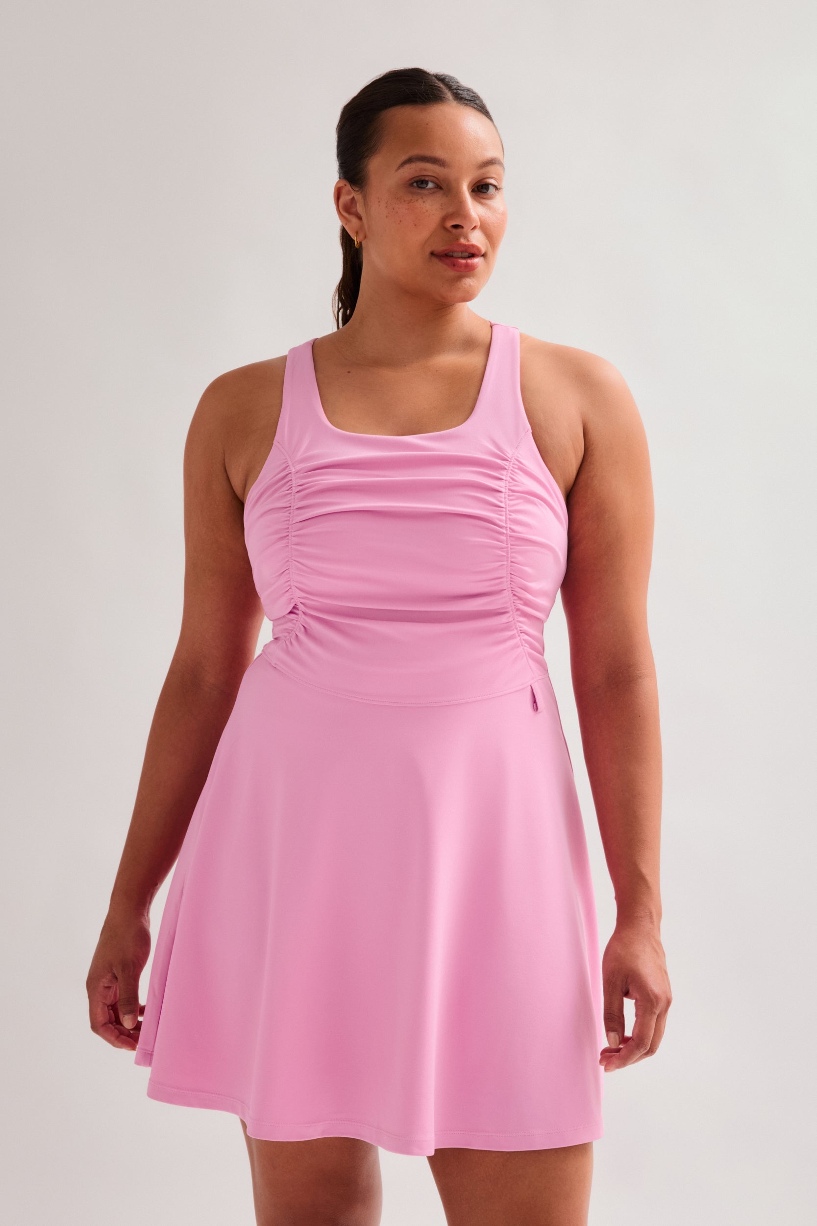 mariposa fiona ruched dress 1