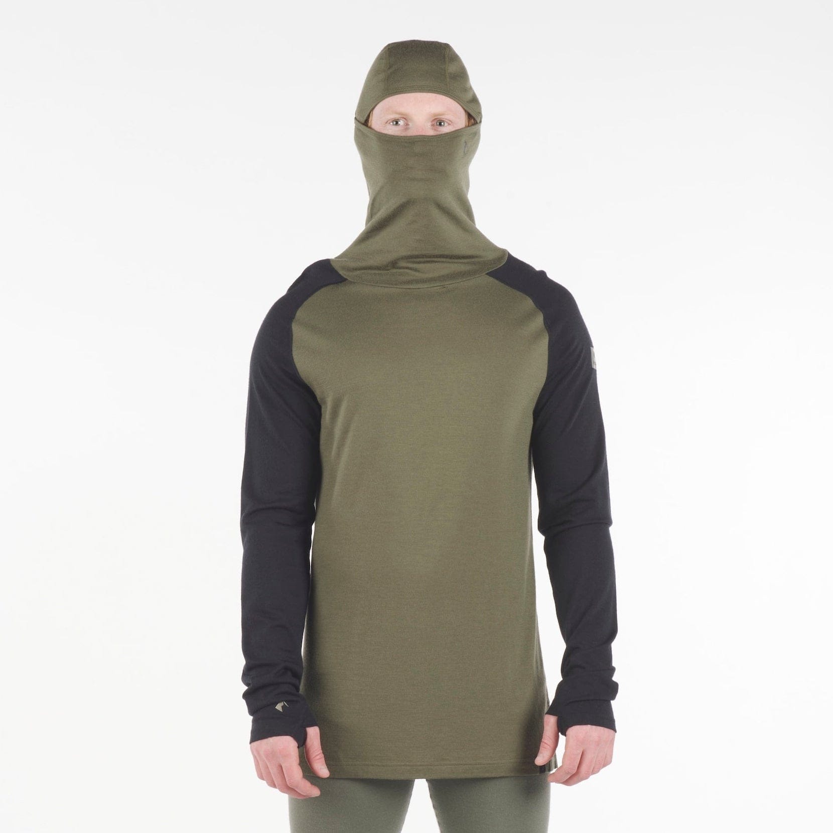 mens aspect midweight merino wool base layer balaclava hood 2