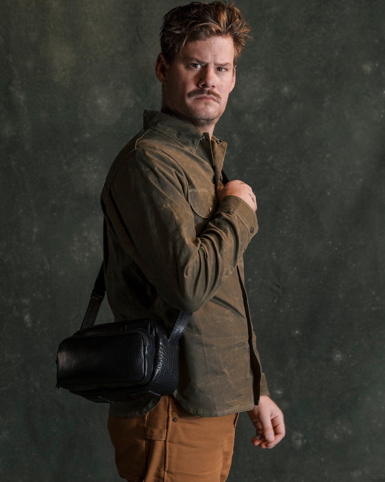 rangefinder bag all leather black 3