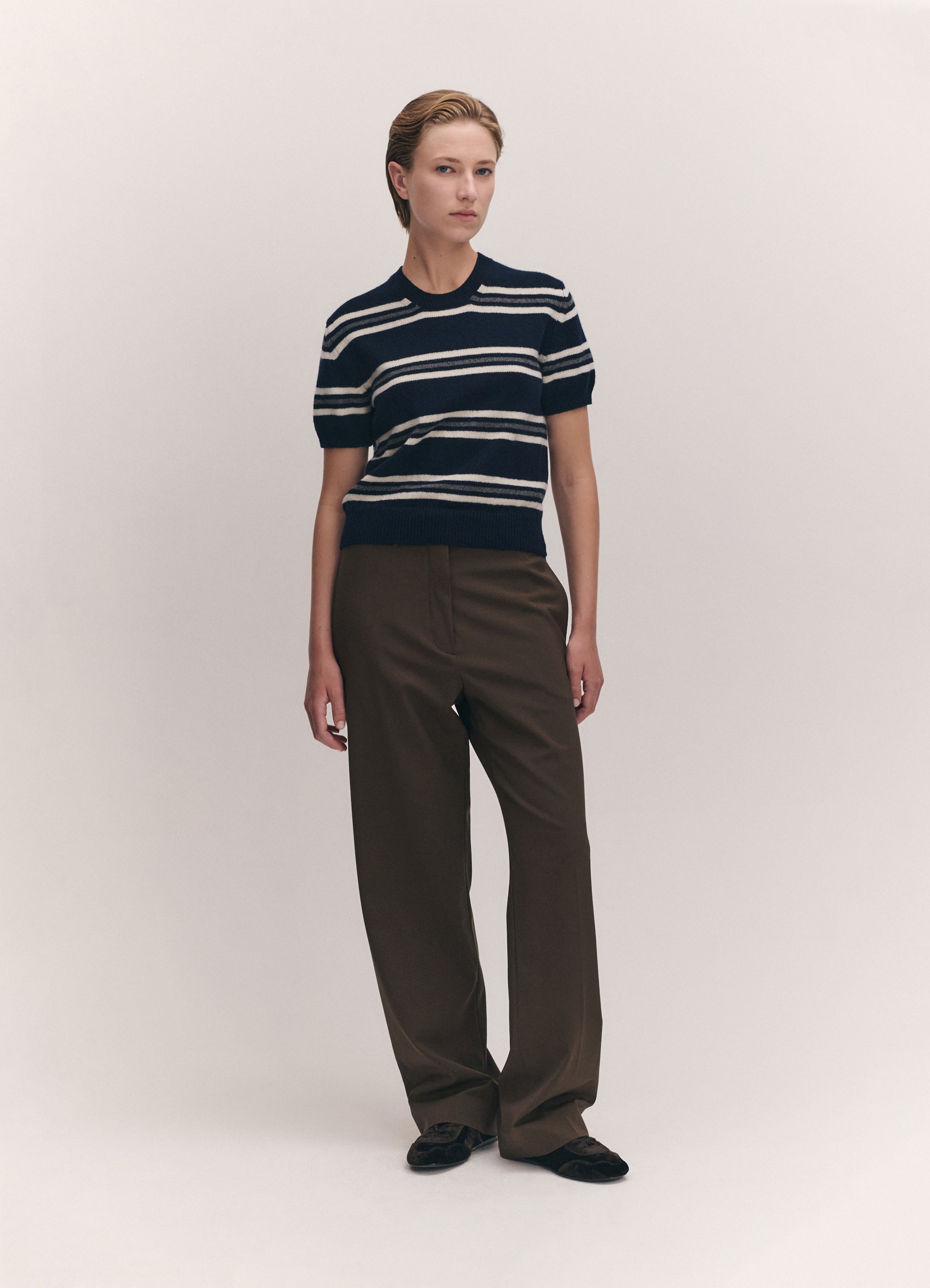 wicklow stripe t shirt in navy 3