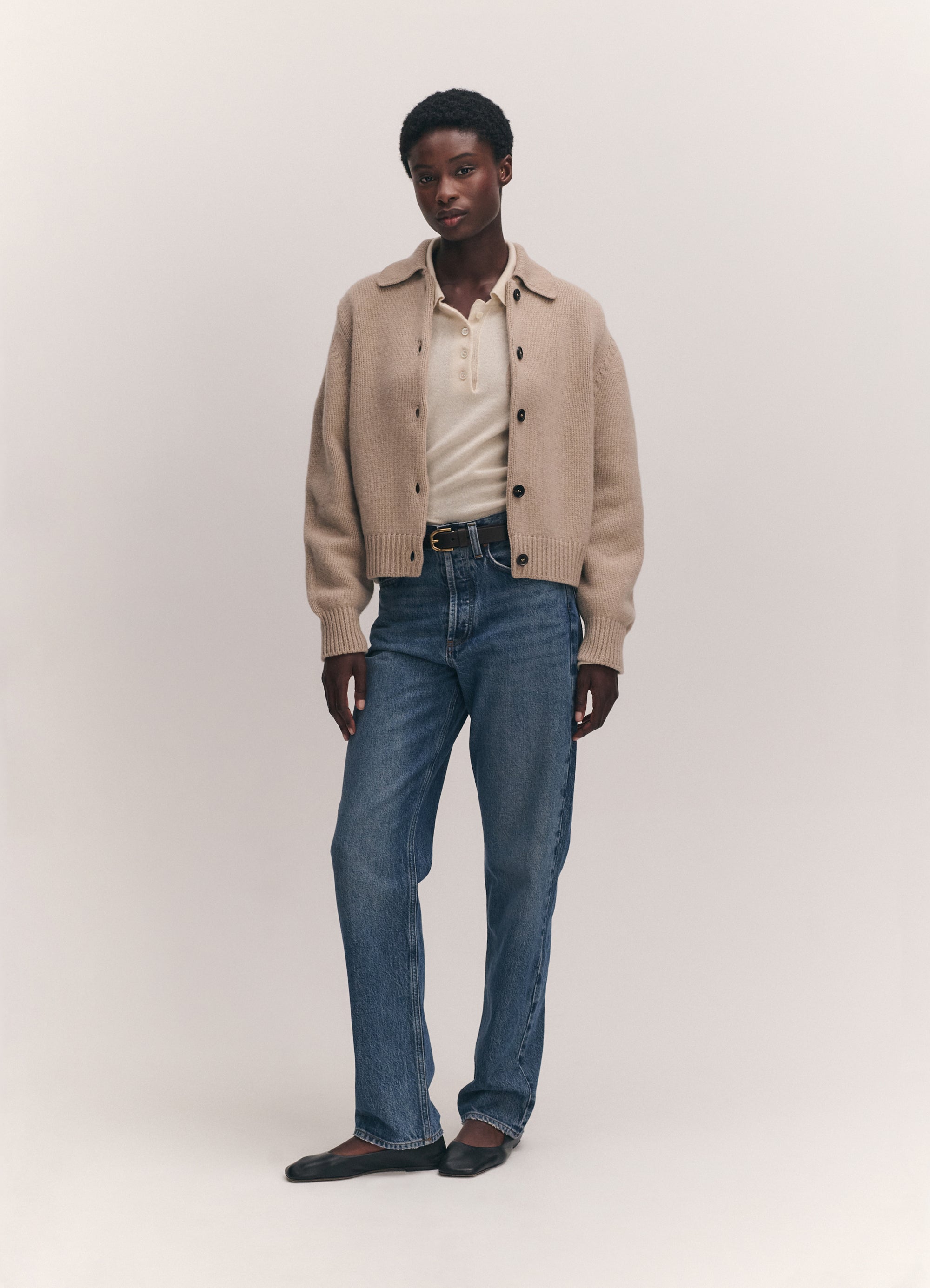 winny collared jacket in dark natural 3